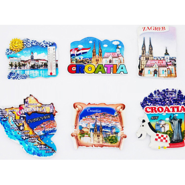 Customized Printing Resin Scenery Croatia Split Souvenir Fridge Magnet