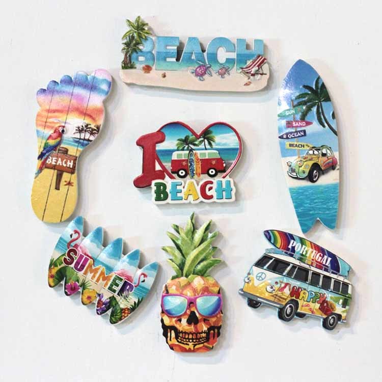 Customized Resin 3D Printing Caribbean Islands Beach Souvenirs Virgin Fridge Magnet