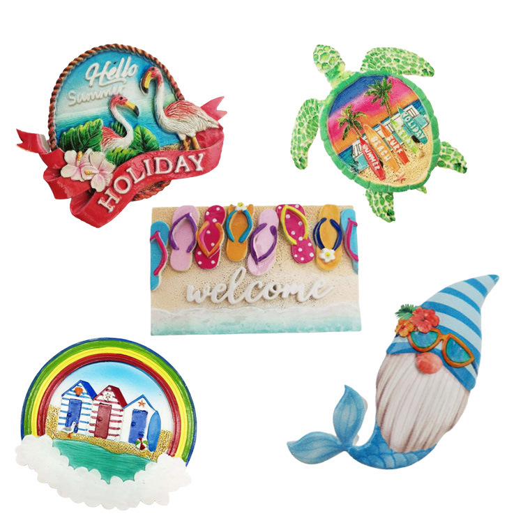 Customized Resin 3D Printing Caribbean Islands Beach Souvenirs Virgin Fridge Magnet