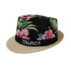 Wholesale Custom Logo Summer Beach Souvenir Holiday Paper Straw Fedora Hats