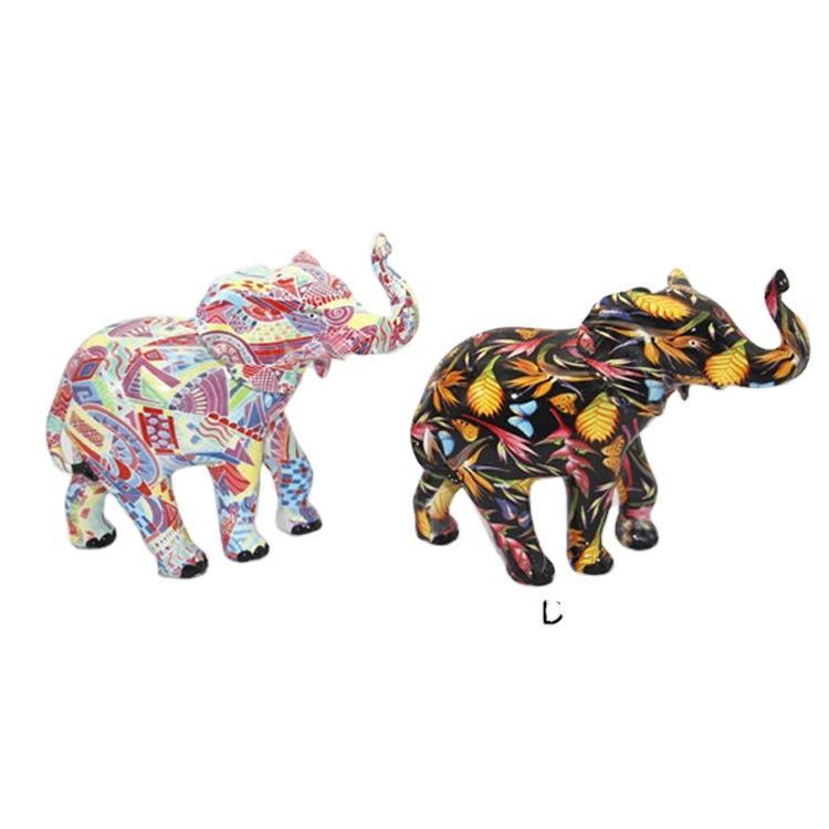 Factory Wholesale Water Transfer Printing Paper Home Decor Resin Elephant Statue