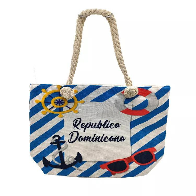 2023 Wholesale Custom Printed Logo Luxury Women Summer Canvas Tote Bag Sea Souvenir Beach Bag