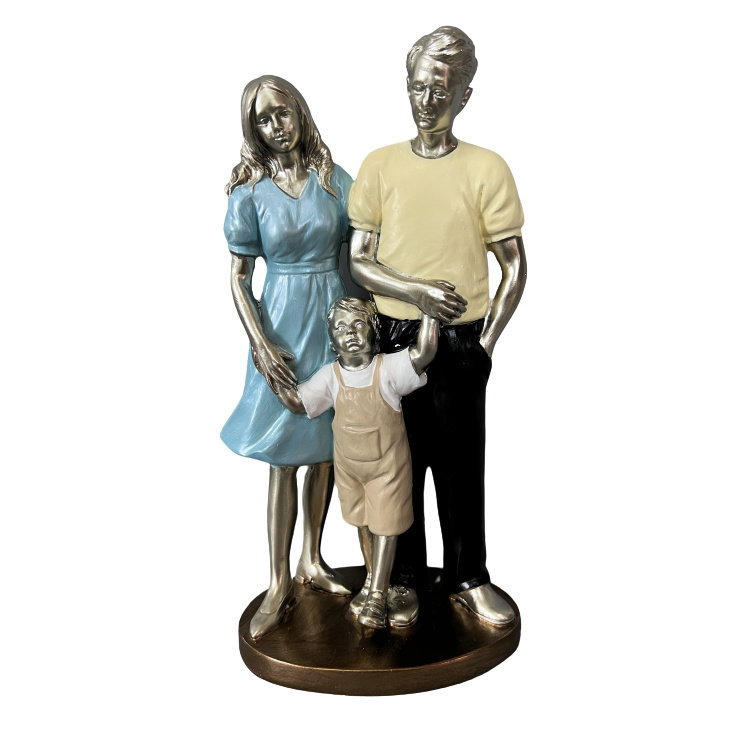 Memorial Gift Resin Family Sculpture Home Decor Family of 4 Figurines