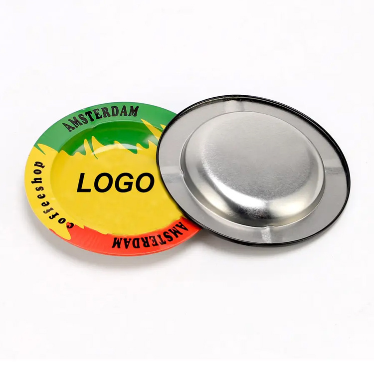 Wholesale Custom Printed Metal Round Custom Tin Ashtray