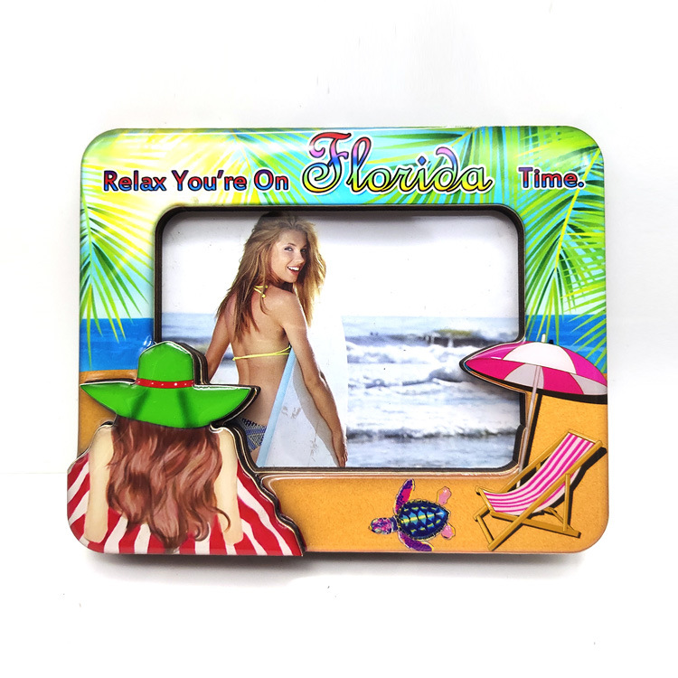 Hawaiian Wooden Custom Logo Turtle Beach Souvenir Photo Frame Epoxy Hawaiian Wooden Frameframe