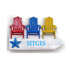 Factory Custom Logo Resin Beach Chair Design Magnet Barcelona Spain Souvenir Sitges Fridge Magnet
