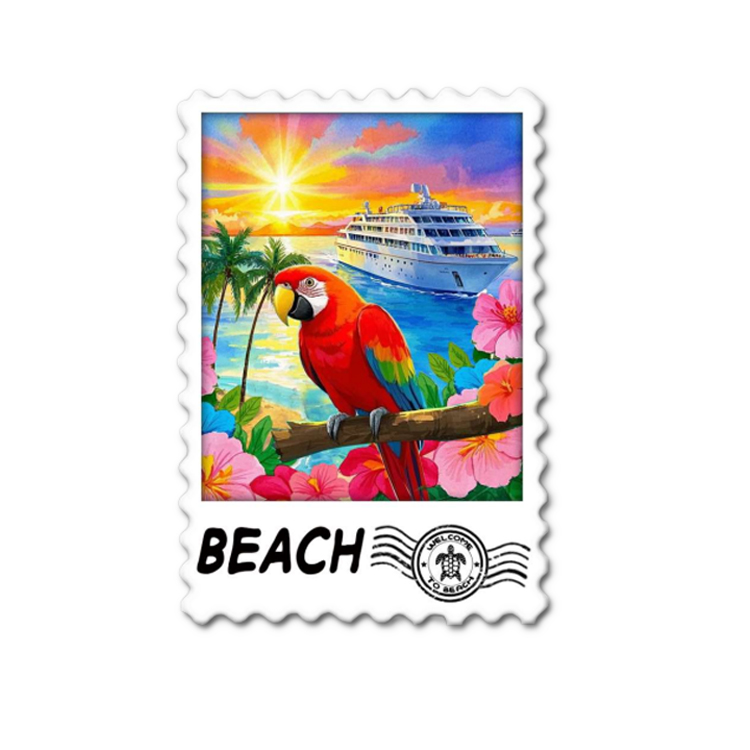 Custom Logo Resin Printing Flag Letter Shaped Colombia Ecuador Souvenirs Fridge Magnet