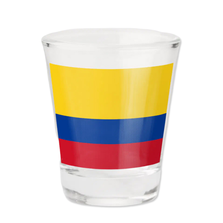 Custom logo 1.5oz Travel Gift Ecuador Shot Glasses Souvenir Colombia Shot Glasses