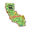 Resin 3D Printing California Map Shape Sticker California Souvenir Fridge Magnet