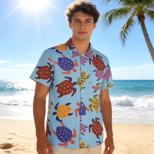 Custom Logo Design Printed Souvenir Casual Breathable Tropical Style Aloha Floral Hawaii Shirt For Men