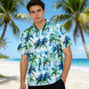 Wholesale Customized Logo Quick Dry Fashion Tropical Vibes Beach Vacation Men's Summer Short Palm Tree Shirt 