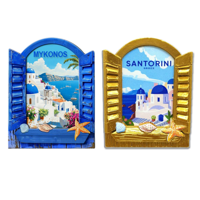 Custom Logo Resin Greek Island Halkidiki Rhodes Greece Souvenir Fridge Magnet