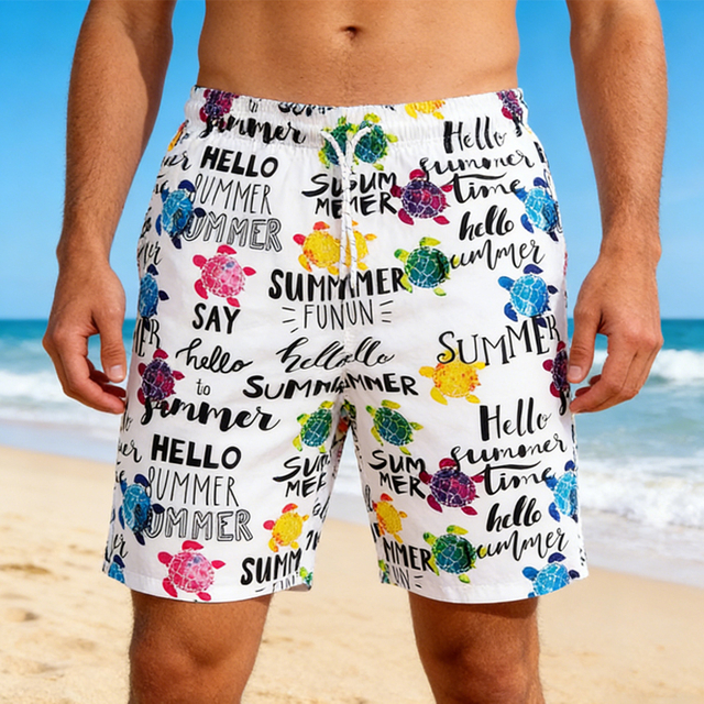 Wholesale Tourist Souvenir Tropical Hawaii Beach Shorts Custom Summer Men's Beach Shorts