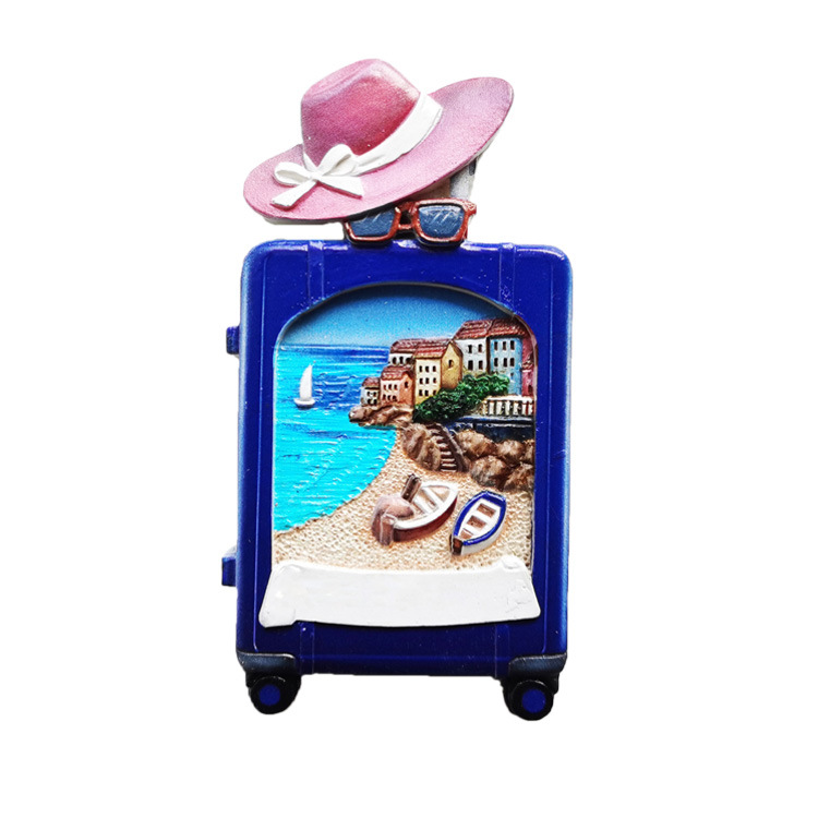 Custom Logo Printed Seaside Beach Resin Fridge Magnet Croatia Souvenir Dubrovnik Fridge Magnet