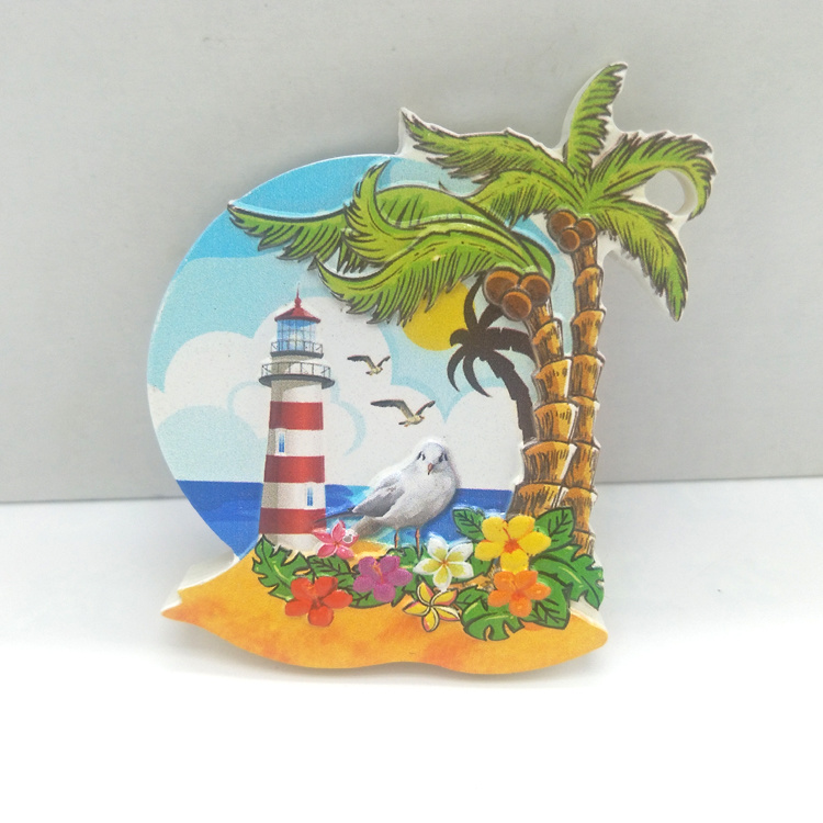 Customized Resin Printing Spain Beach Ibiza Souvenir Fridge Magnet