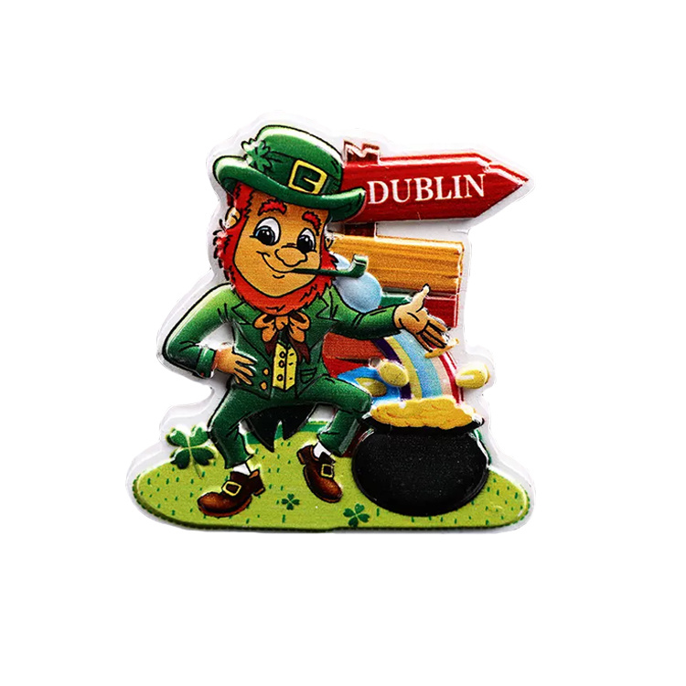 Resin Printing Tourist Travel Souvenir Gift Ireland Dublin Souvenir Fridge Magnet