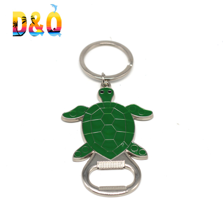 Wholesale Custom Alloy Metal Animal Turtle Bottle Opener Keychain