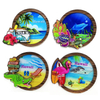 Custom 3 Layer Refrigerator Magnet Beach Travel Souvenir Acrylic Fridge Magnet