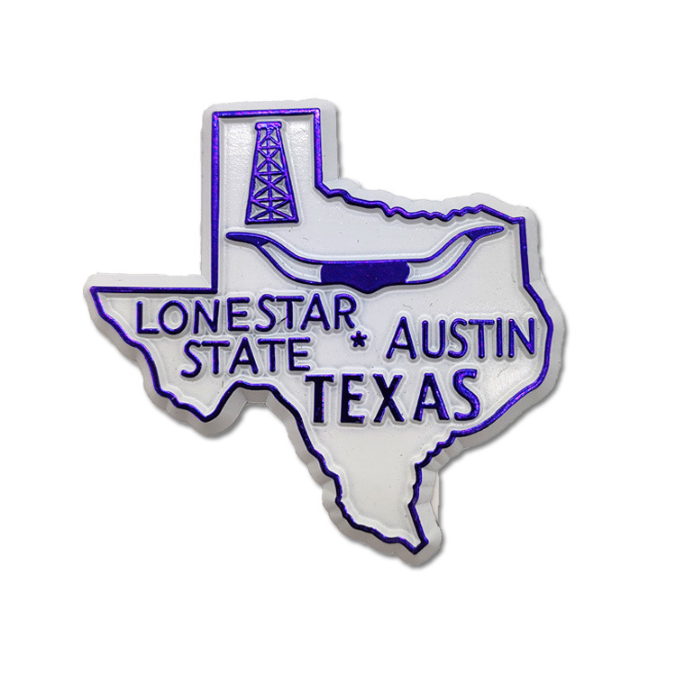 Classic Texas United States 3D Rubber Fridge Magnet for Souvenir