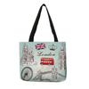 Fashion Women Travel London Souvenir Large Canvas Beach Shopping Tote Bag