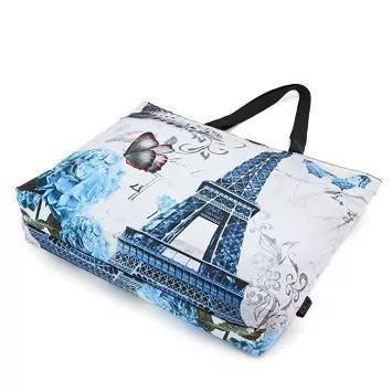 Wholesale Travel Bag France Paris Canvas Tote Beach School Shopping Bag