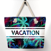 Personalized Design Big Tie Dye Beach Bag Canvas Shoulder Pockets Beach Tote Bag for Souvenir