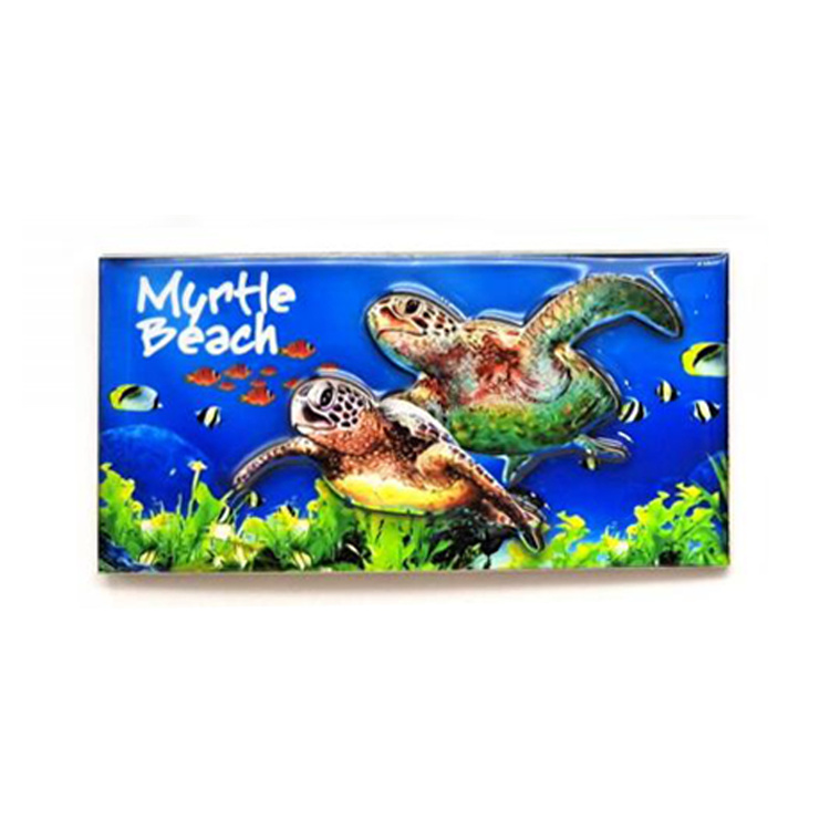 Custom Logo Turtle Wood Tourist Beach Souvenir Seychelles Fridge Magnet