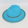 Wholesale Fashion Outdoor Beach Summer Women Lafite Pearl Straw Hat