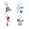 Custom Greek Flag Keychain Greece Tourist Souvenir Enamel Metal Keychain