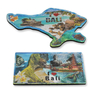 Wholesale Custom Beach Island Tourist Gift Foil Magnet Bali Souvenir Fridge Magnet