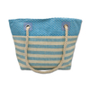 Wholesale Custom Logo Jute Beach Bag Stripe Women Shopping Bag Large Capacity Beach Travel Weekend Tote Bags