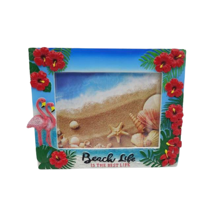 Travel Gift Hand Painted Polyresin Flamingo Aruba Souvenir Fridge Magnet