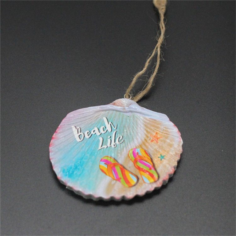 Custom Printing Beach Souvenir Resin Christmas Sand Dollar Ornament