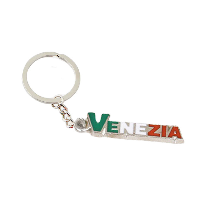 Custom Logo Zinc Alloy Tourist Gift Italy Venezia Souvenir Keychain