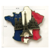 Factory Custom Metal Keyring Travel Gift Eiffel Tower Paris France Souvenir Keychain