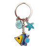 Beach Souvenir Custom Metal Sea Ocean Animal Tropical Fish Keychain