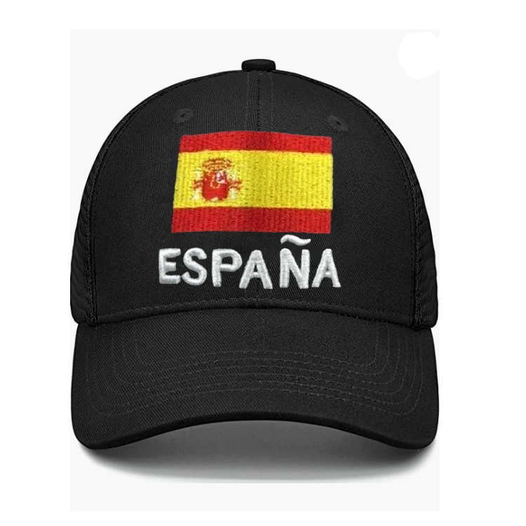 Custom Logo Embroidered Hat Tourist Souvenir Spain Baseball Cap