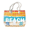 Custom Logo Souvenir Women Large Canvas Digital Printing Beach Bag with Rope Handle