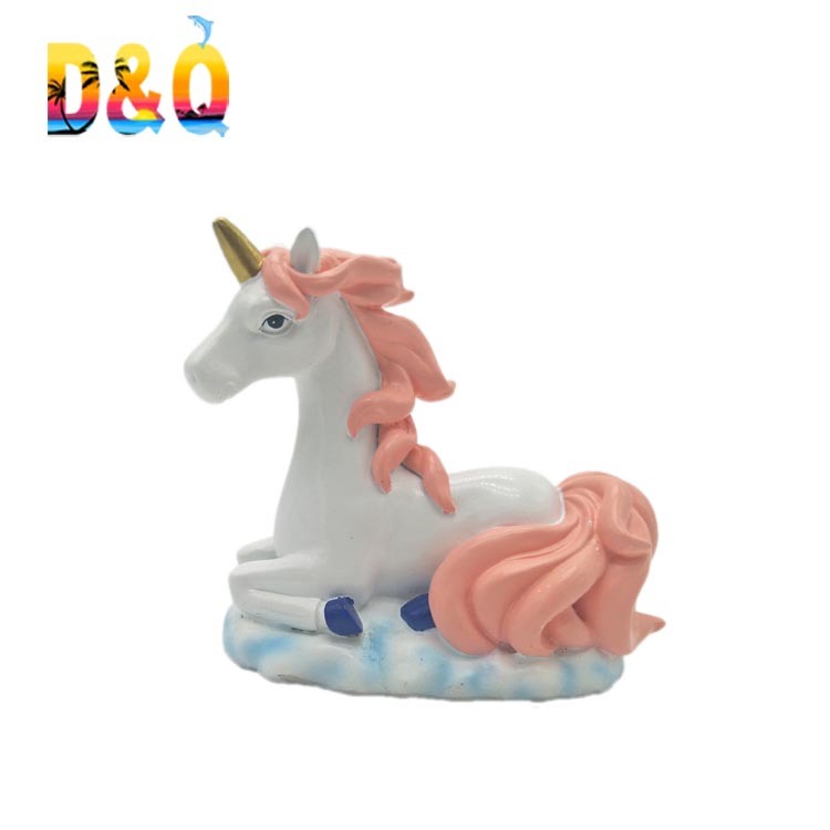 Custom Unicorn Souvenir Home Decorative Resin Cartoon Figurine Unicorn Statue