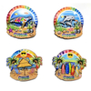 Customized Beach Islands Turtle Wood Magnet Guadeloupe Souvenir Fridge Magnet