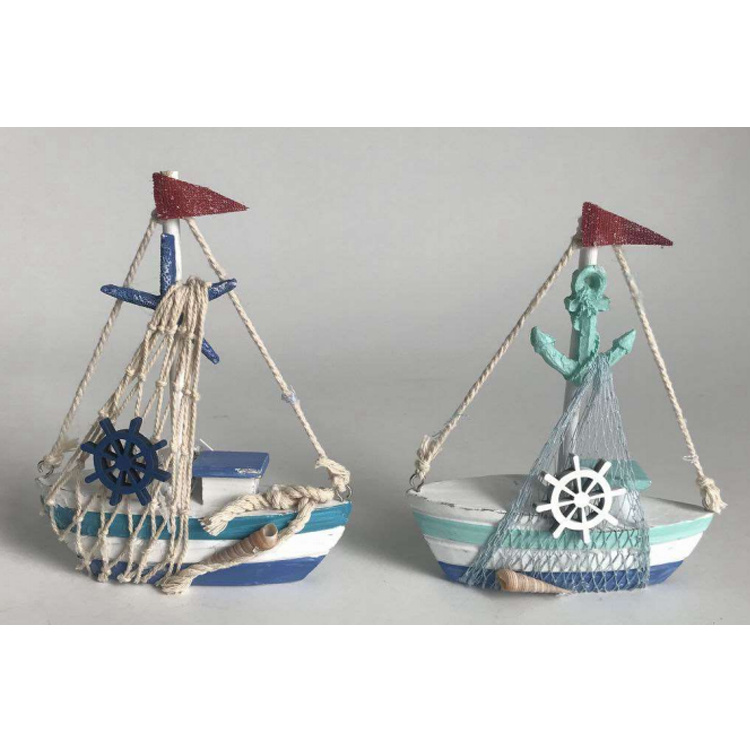 Wholesale Home Decor Wood Craft Tourist Souvenir Wooden Sailor Boat Model