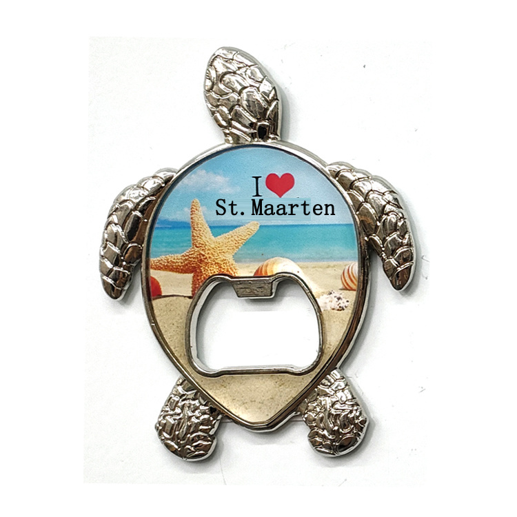 Customised Logo Rhinestone Metal Key Chain Beach Souvenir Sea Turtle Keychain