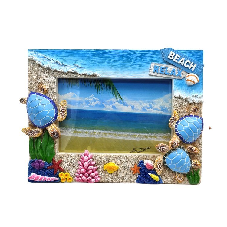 Custom Beach Home Decoration Souvenir Seagull Resin Photo Frame