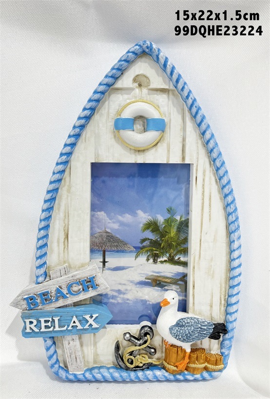 Custom Beach Home Decoration Souvenir Seagull Resin Photo Frame