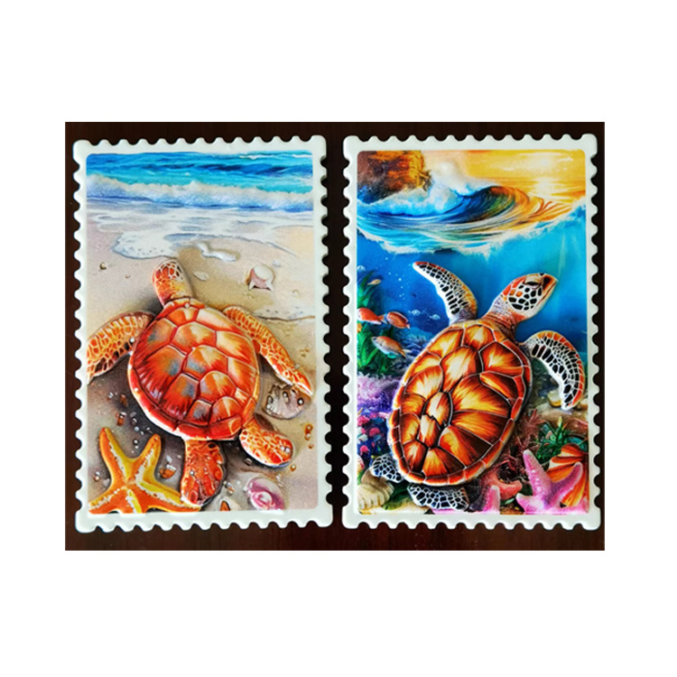 Custom Printing Tropical Beach Island Fridge Magnet Beach Resin Sea Turtle Souvenir Magnet