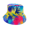 Custom Printing Logo Cotton Tropical Flower Leaf Floral Summer Beach Souvenir Bucket Hat