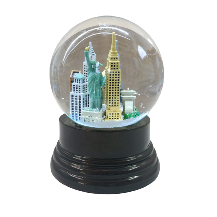 Manufacturer Wholesale Custom Resin Big 3D Building New York Souvenir Snow Globe