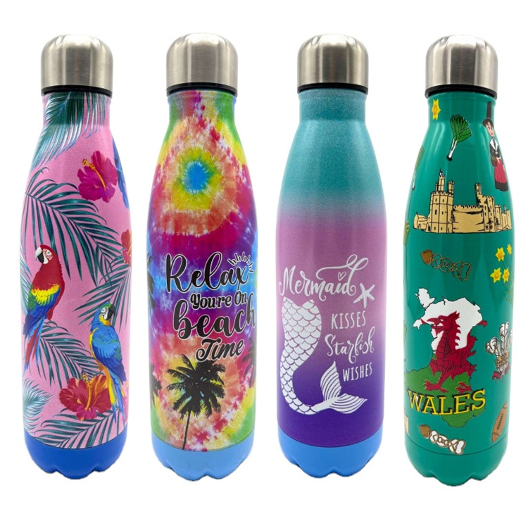 Custom Printing Wine Tumbler Cup Beach Souvenir Travel Turtle Stainless Steel Tumbler with Lid