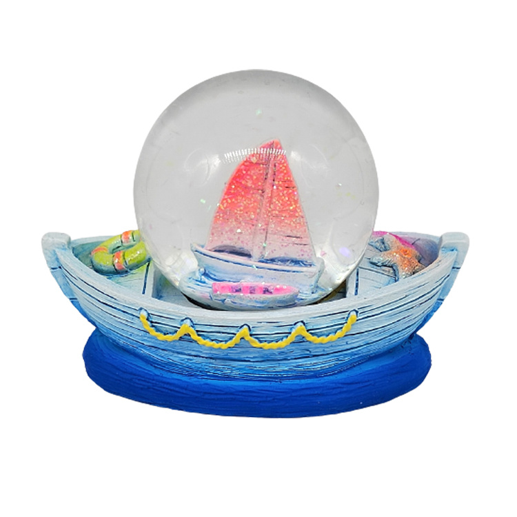 Custom Tourist Beach Shell Spain Mallorca Souvenir Snow Globe