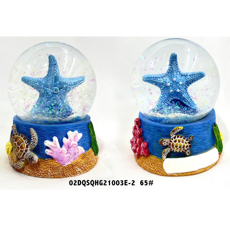 Custom Logo Resin Aruba Bahamas Caribbean Beach Souvenir Flamingo Snow Globe